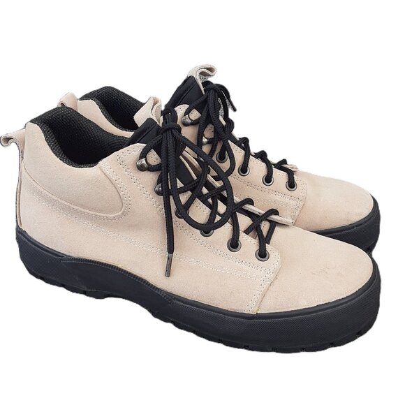 Cole Haan Womans Ankle Boots Size 8.5 Beige Lace-up Hiking Outdoor Work Boot - Picture 1 of 10